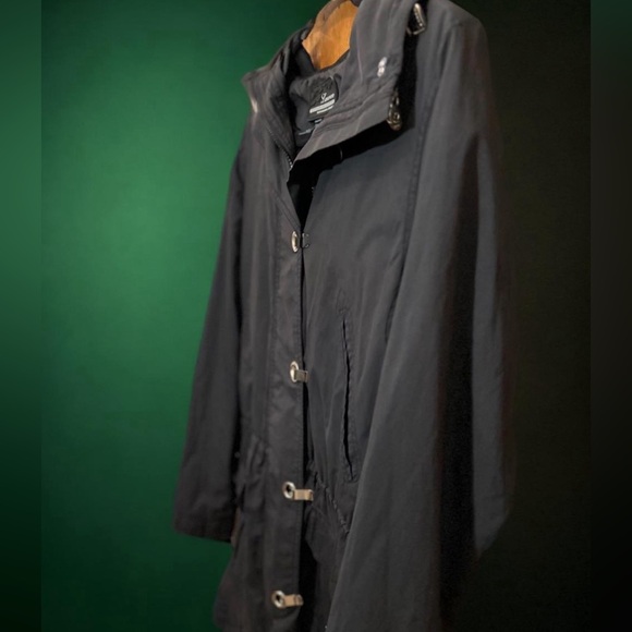 RALPH LAUREN Black Lined Hooded Pockets Zip Hooks Windbreaker Jacket size small - Picture 7 of 8